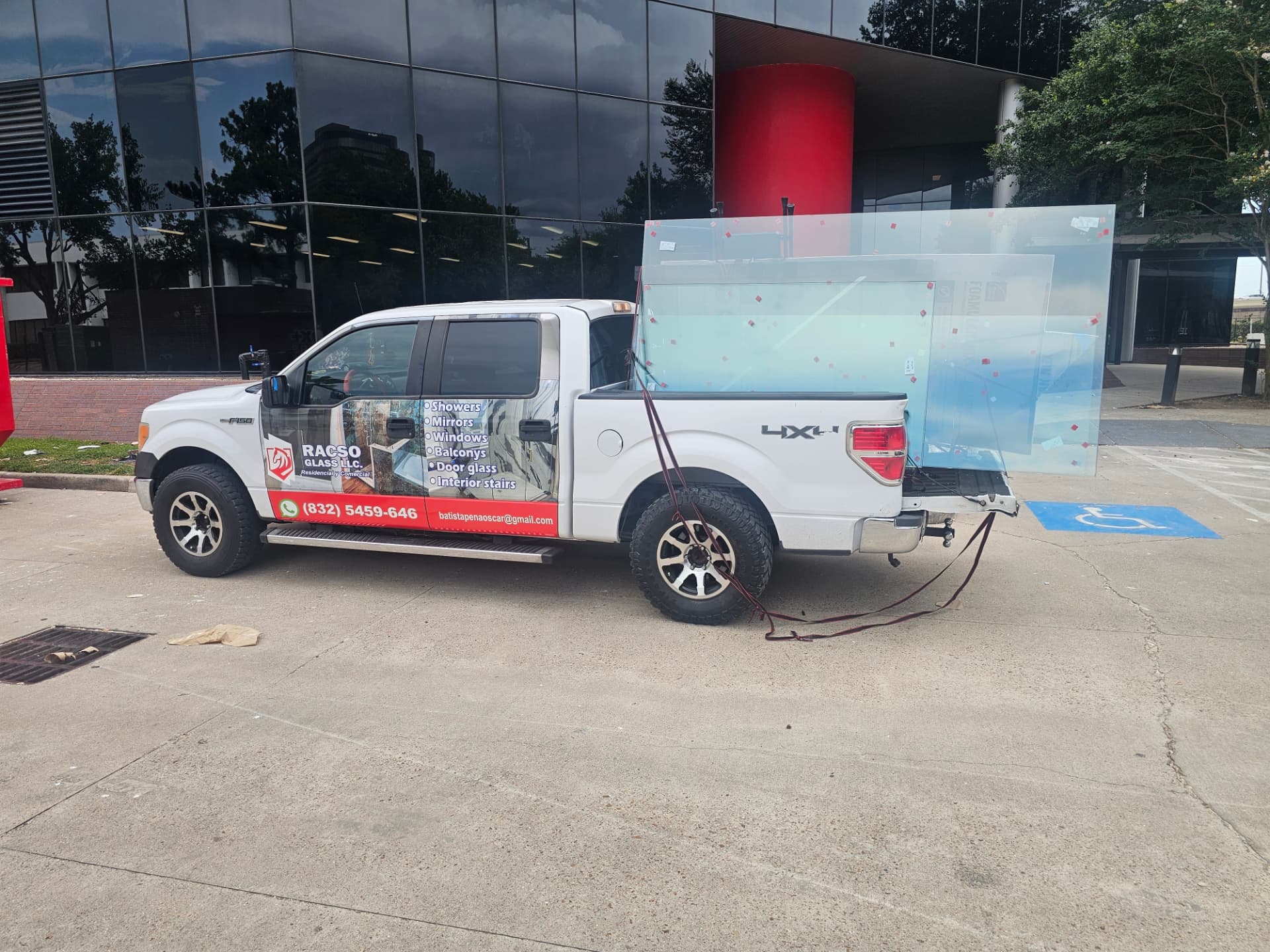 Commercial glass delivery by Racso Glass LLC