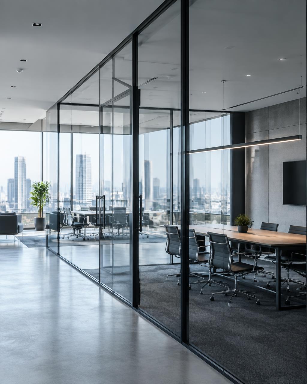 Sample placeholder: architectural office glass